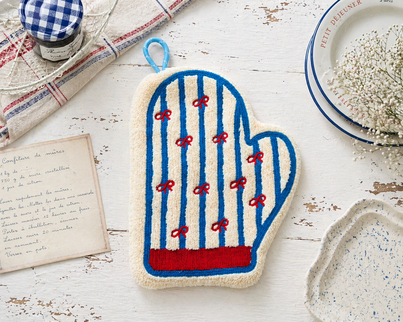 Vintage Ribbon Hand Towel