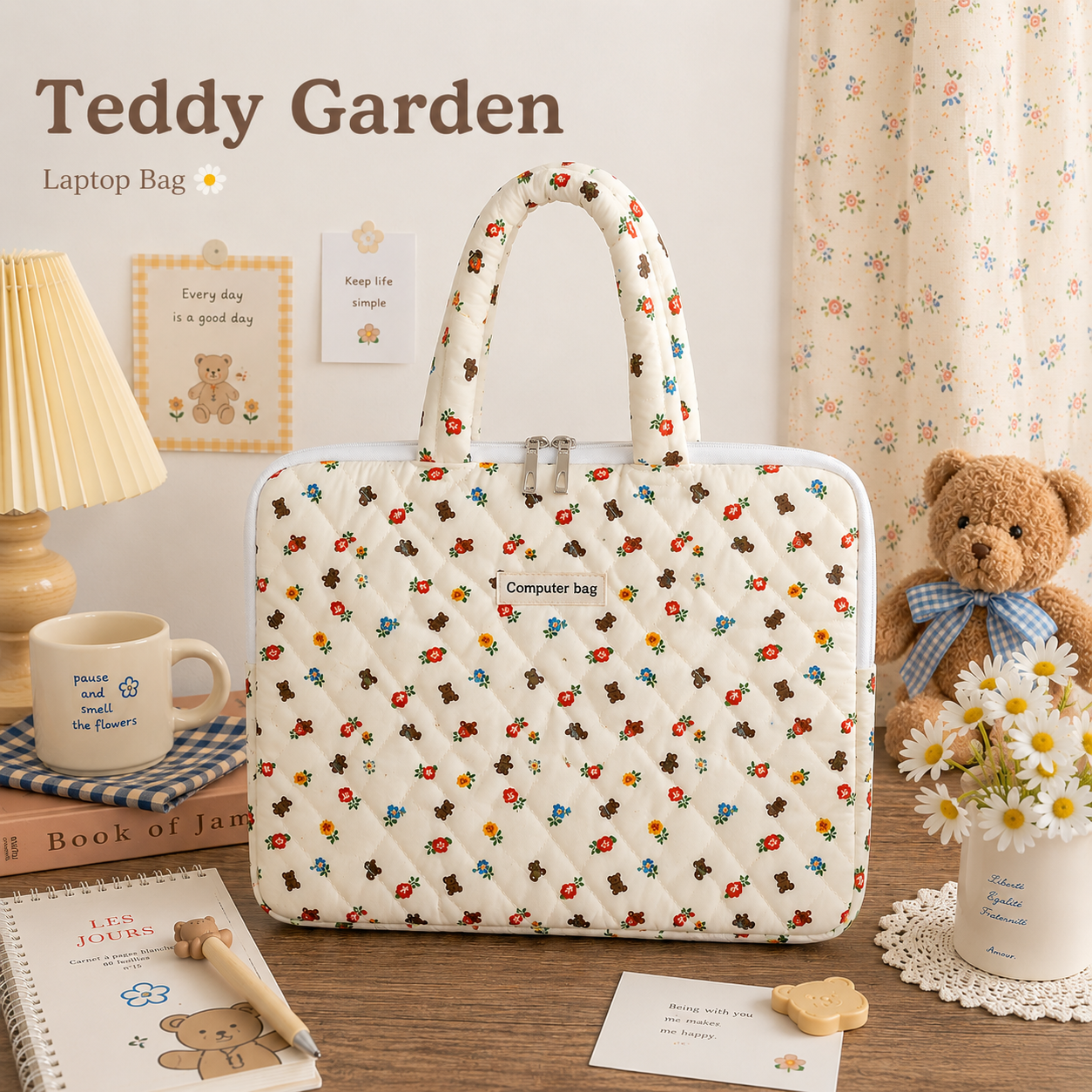 Teddy Garden Laptop Bag