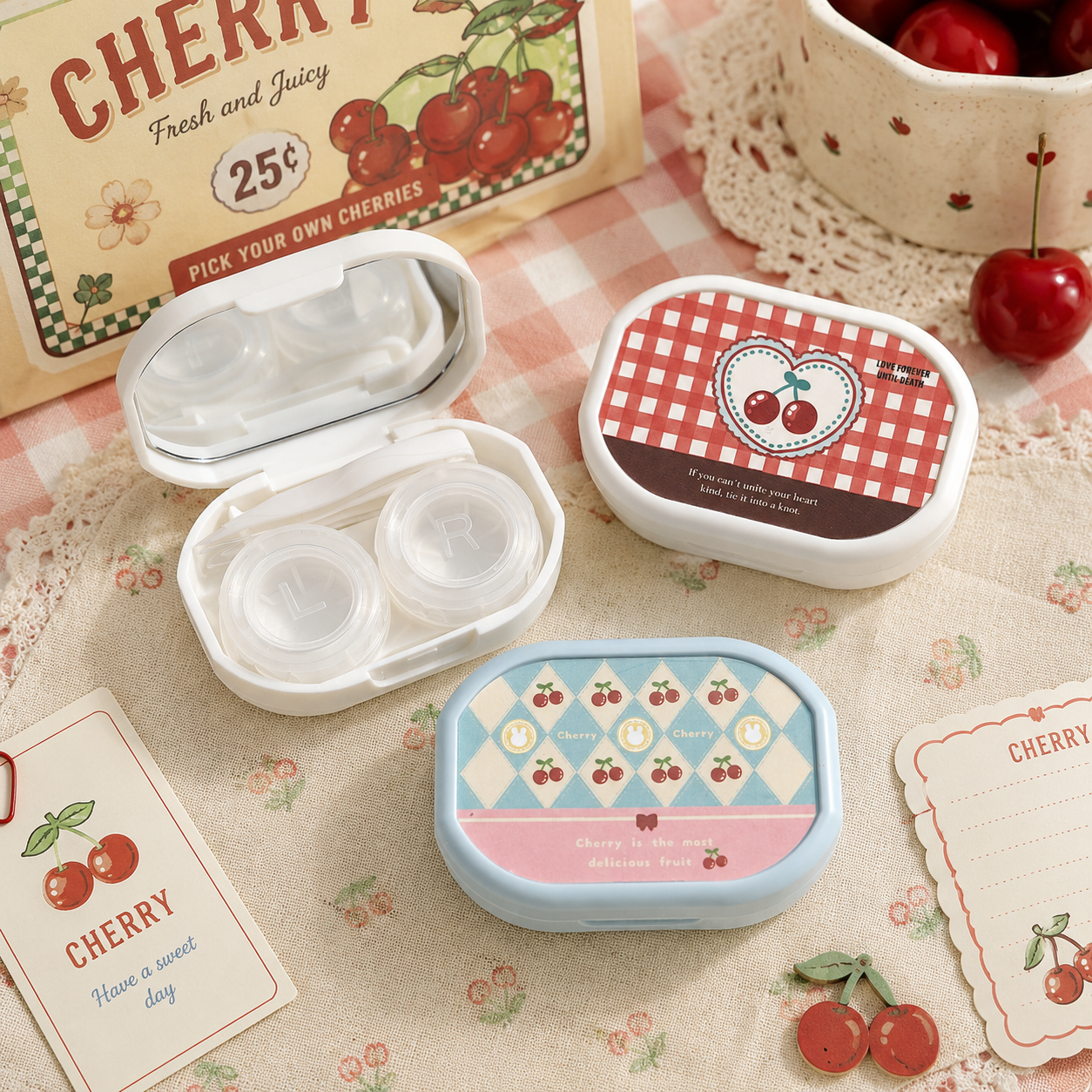 Retro Cherry Lens Case