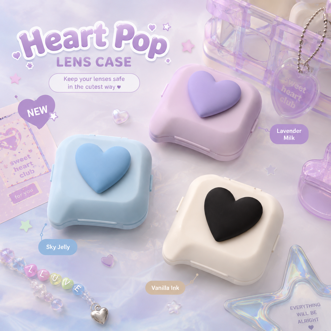 Heart Pop Lens Case