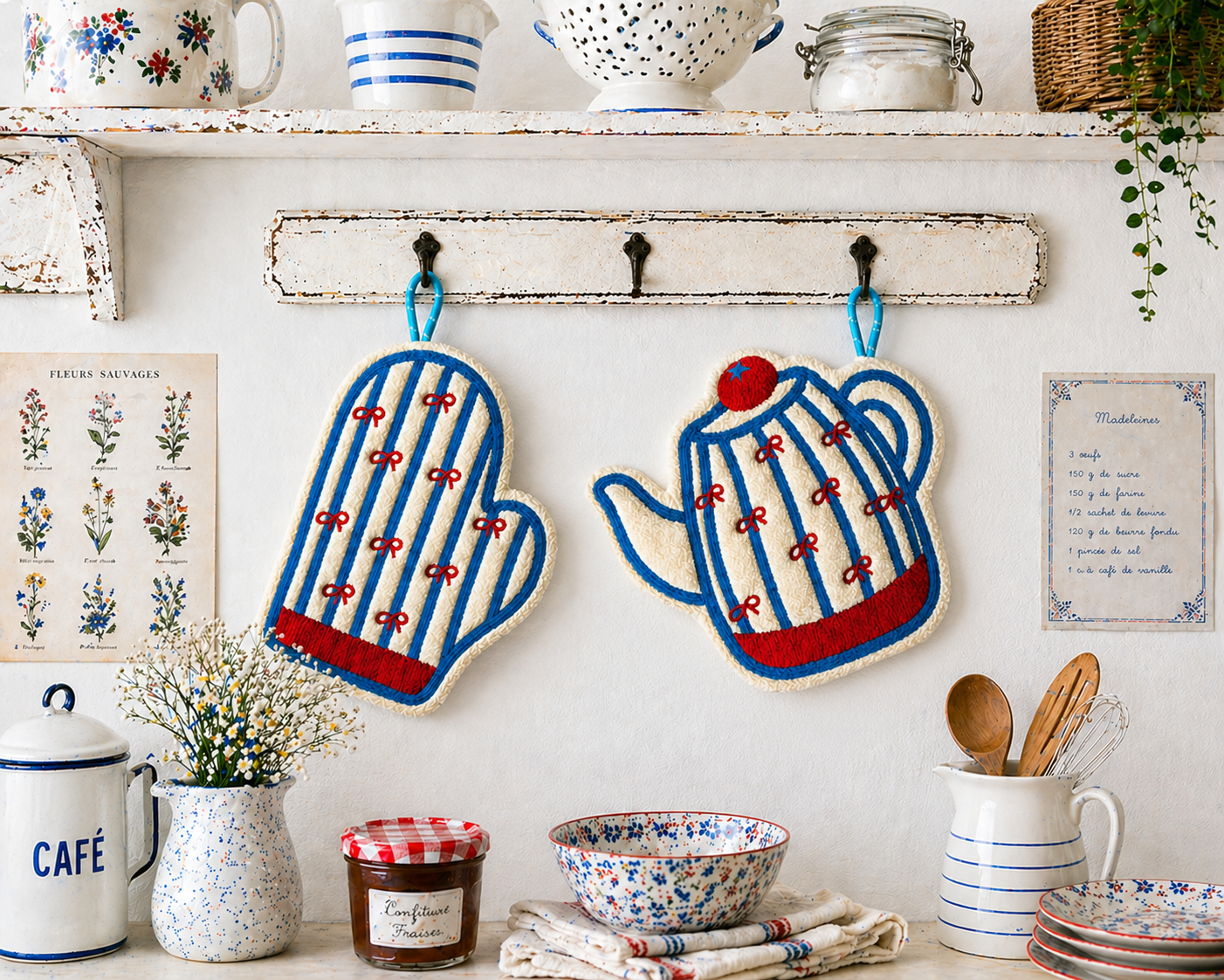Vintage Ribbon Hand Towel