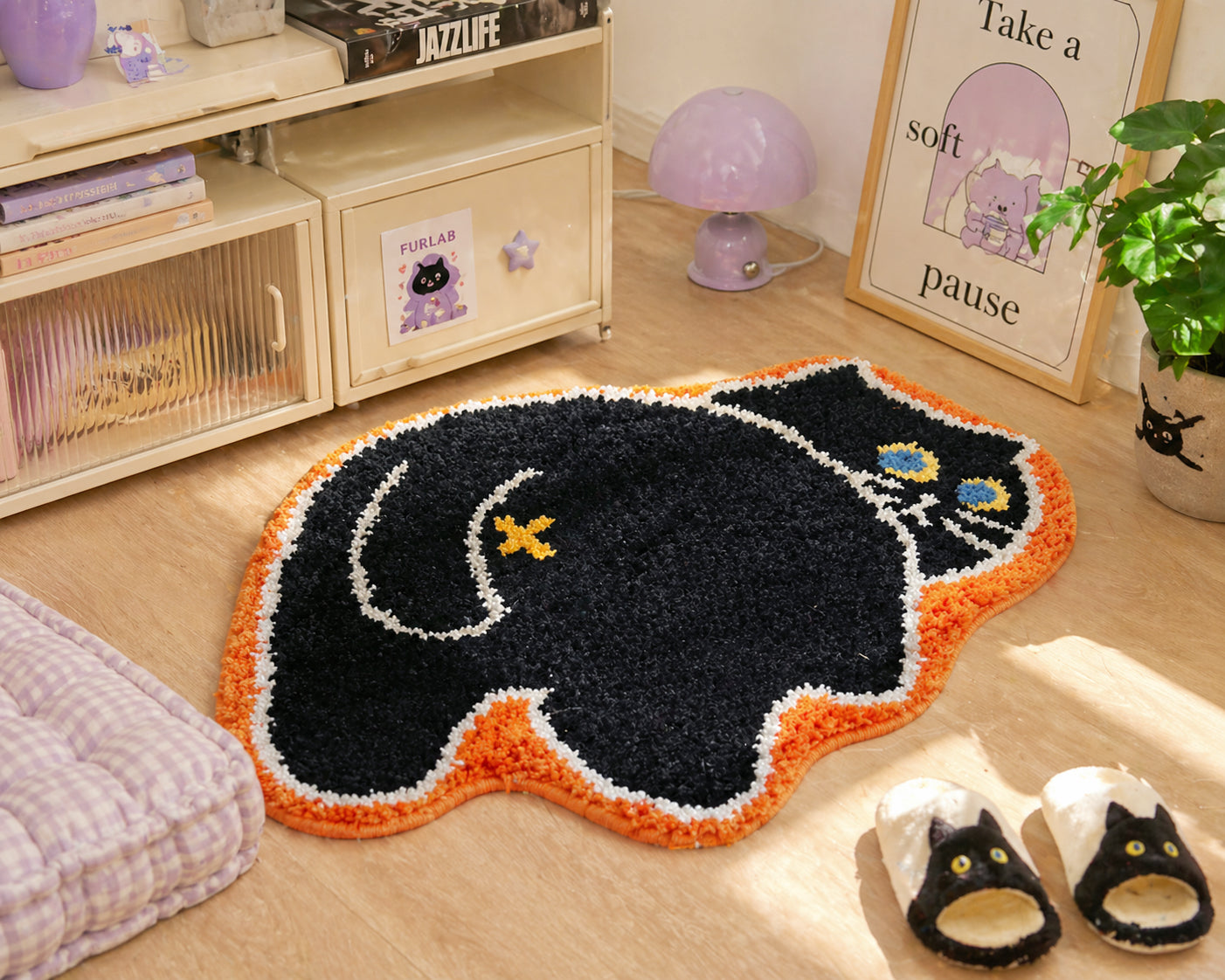 Peek-a-Booty Cat Rug