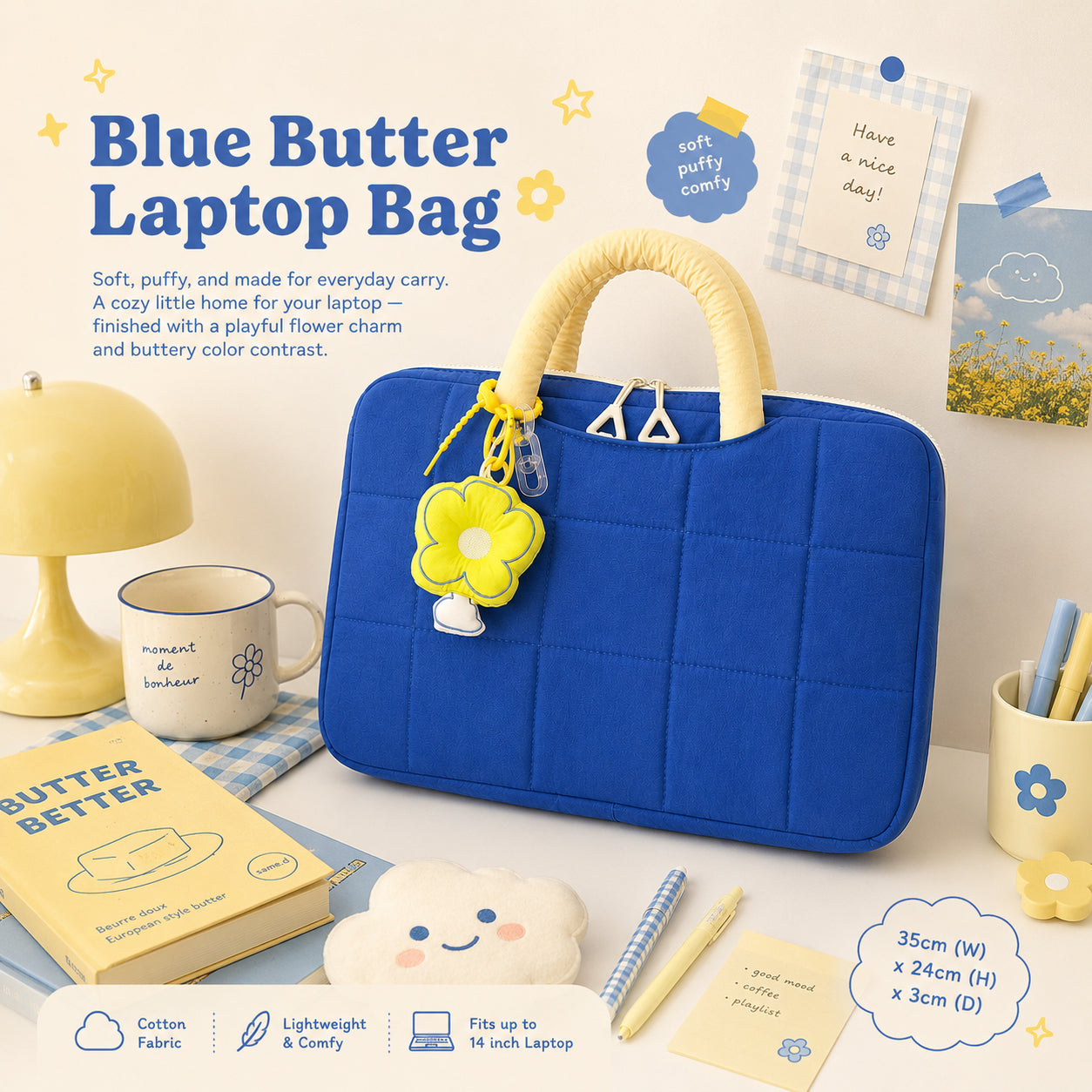 Blue Butter Laptop Bag
