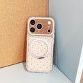 Latte Polka Ring Holder Case